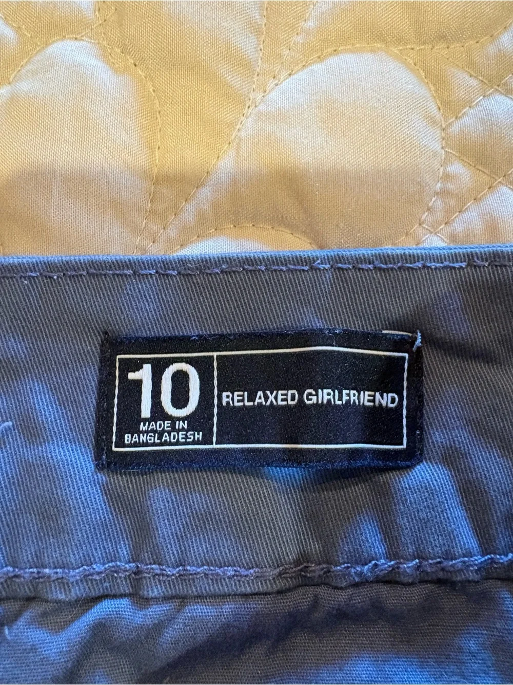 Gap women’s blue cotton chino shorts relaxed girlfriend blue size 10